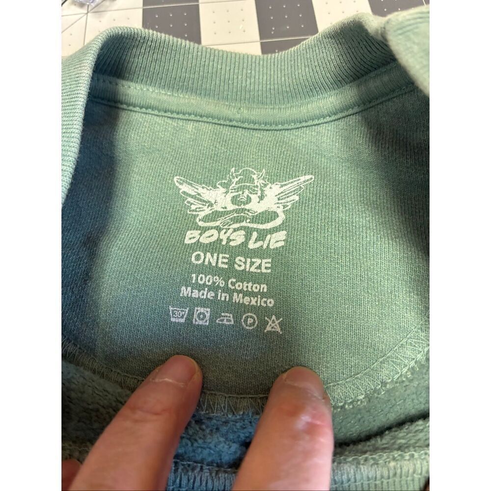 Boys Lie RARE Good Bye Crewneck in Green One Size - Picture 9 of 9